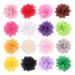 20 Pcs Women Chiffon Flower Hair Clips Flower Hair Clips for Baby Girl Kids Etc Color Mixing