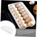 Mikikit 1pc Egg Box Portable Drawers Refrigerator Egg Bin Refrigerator Fresh Container Plastic Eggs Rolling Transparent 33.5X17.5X7.5CM - Buy Online on GoSupps.com