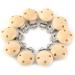 Pacifier Clip Set - 10 Decorative Wooden Top Trailer Clips Cute Round Design with 3 Holes - Enchanting Wood-Burning Jewelry - Buy Online on GoSupps.com