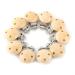 ZIXYQOL 10 pieces of pacifier clips pacifier clip pacifier chains clips pacifier clip wood round wooden clip with three holes 4.4 cm decorative bracket