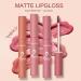 Nude Matte Liquid Lipstick Set - Long-Lasting, Moisturizing, Waterproof | 3 PC Natural Matte Velvet Lip Tint & Gloss Kit for Women & Girls - Buy Online on GoSupps.com
