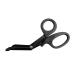 First aid scissors knee-bent 18.5 cm black matt bandage scissors Lister scissors rescue scissors