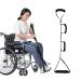 Leg Lifter Strap Rigid Foot Lifter Mobility Aid Multi-Loop Leg Lifter Mobility Aid with Handgrip Leg Raiser Strap for Bed with Non Slip Foot Pad for Elderly Disability Mobility Aids for Wheelchair Car