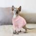 Pumyporeity Sphynx Cat Sweater - Soft Cotton Clothing for Hairless Cats | Breathable Skin-Friendly XL T-Shirt in Pink - Buy Online on GoSupps.com