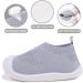 Baby Walker Sneakers - Lightweight Mesh Breathable Shoes for Boys and Girls, Non-Slip Toddler Trainers - Grey, Size 6 UK - Buy Online on GoSupps.com