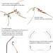 Zukky Borderless Anti-Blue Light Reading Glasses for Women - Gold Powder Large Round Lens Computer Readers AM22 (3x) - Buy Online on GoSupps.com
