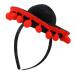 MUSISALY Carnival Headdress Hair Bands Mexico Headwear Headbands for Men Ball Fringe Sombrero Hats Cinco De Mayo Party Hats Mexican Party Hats Hair Hoop Men Hair Band Man Straw Hat Hairball 15 7cm Black