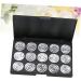Outanaya 15 Eyeshadow Case Empty Cosmetic Travel Makeup Case Cosmetic Cases for Traveling Empty Makeup Silver - Buy Online on GoSupps.com