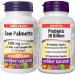 Webber Naturals Saw Palmetto 160 mg Contains Flax and Pumpkin Oil 90 Softgel & Probiotic 30 Billion Active Cells 8 Probiotic Strains 30 Capsules For Digestive Health Vegetarian Saw Palmetto+ Active Cells