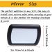 2 Pack Black Deluxe Sun Visor Cosmetic Vanity Mirror Clip for Car Makeup - Auto Supplies 16.9x11cm - Buy Online on GoSupps.com