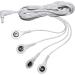 Buy Discount Tens Lead Wires with Port Doubler & 4 Snap Connectors (2 Pack) - 2.35mm Shielded Plug - International Shipping Available - Buy Online on GoSupps.com