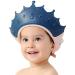 FUNUPUP Baby Shower Cap Kids Shampoo Shower Bath Cap Adjustable Hair Washing Shampoo Shield Baby Visor for Eyes and Ears Protector (Blue) Blue Crown