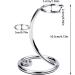 Premium Metal Shaving Brush Holder Stand - 2 in 1 Curved Design for Razor & Brush - Portable Universal Men's Facial Care Accessory - Silver - Buy Online on GoSupps.com