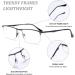 LANOMI Blue Light Filter Reading Glasses for Men - Rectangular Metal Half Frame 2.0 Diopters Strength Perfect for Computer Use - Buy Online on GoSupps.com