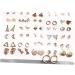 Adorainbow 30 Pairs Ladies Suits Stud Post Earrings for Women Moon Earrings Gold Filled Earrings Womens Earrings Animal Moon Star Shape Earrings Geometric Ear Rings Miss Small and Fresh - Buy Online on GoSupps.com
