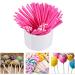  Alvinlite Alvinlite Pack of 100 Safe Paper Lollipop Sticks for Cake Pops Sweets Lollipops Party Treats Dippers Cake Chocolate and Cookies (Pink) - Buy Online on GoSupps.com
