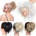 Tess hair part dutt hair tie with hair smooth shaped hair knot updos. Cheap hair extension for women 45g silver gray