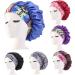 Tossper Women Satin Night Cap - Wide Elastic Hair Cover & Bonnet for Curly Hair - Black - Buy Online on GoSupps.com