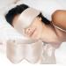 100% Silk Sleep Mask Comfortable Pressureless Blackout Eye Mask for Women Men Large Size Eye Masks for Side Sleeper with Adjustable Band