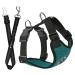 Slowton dog harness with seat belt for car double-lying breathable latex network tissue puppy dishes regular safety harness dog for all everyday sports (green m) m green