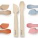 Infatot Baby Weaning Spoons Set - Perfectly Sized Weaning Cutlery - Silicone Baby Spoons 4 Months - Baby Feeding Spoons Baby Stuff Infant Self Feeding Spoons for Baby - Cream