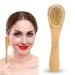 Face brush wooden handle manual facial cleaning brush natural bristles peeling facial brushes for dry brushes and scrubbing suitable for men and women