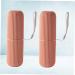 FRCOLOR Travel Tooth Cleaning Organizer - 2 Piece Toothpaste & Brush Container Set - Red - 5.5x5.5x19cm - Ideal for International Shipping - Buy Online on GoSupps.com