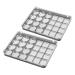 VALICLUD Palette De Fards Paupi res Magn tique Vide 2 Pi ces 24 Compartiments En M tal Compacte Rangement Maquillage Professionnel