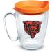 Tervis Made in USA Double Walled NFL Chicago Bears Insulated Tumbler Cup Keeps Drinks Cold & Hot, 16oz Mug - Orange Lid, Primary Logo
