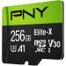 PNY 256GB Elite-X Class 10 U3 V30 microSDXC Flash Memory Card - 100MB/s | 4K UHD, Full HD, A1, UHS-I | 256GB Flash Card - Buy Online on GoSupps.com