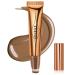 Vesaneae Contouring Stick,Beauty Wand,Contouring Face Blush Liquid Stick Contouring Makeup Bronzer Stick,Liquid Glitter Face Highlighter Stick With Cushion Applicator Highlighter