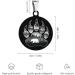 Forest Bear Paw Pet ID Tag Personalized Stainless Steel Round Dog Tags Printed Cat Collar Tags Accessories - Buy Online on GoSupps.com