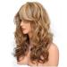 60cm Heat-Resistant Long Blonde Curly Wig - Full Wavy Synthetic Fiber for Women - Adhesive-Free Middle Parting - Buy Online on GoSupps.com