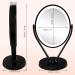 Aesfee Double-Sided LED Makeup Mirror | 1x/7x Magnification | USB Rechargeable | Touch Sensor Control | 3 Light Settings | Illuminated Countertop Mirror - Black - Buy Online on GoSupps.com