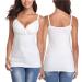 Joweechy Nursing Tank Top V-Neckline Set - Maternity Clothes | Black/White (L) - Buy Online on GoSupps.com