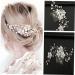 Mikinona 1pc Bridal Hair Combs Wedding Hair Combs Floral Hair Clips Headdress for Women Bridal Hair Pin Bride Hair Combs Pearl Clips for Hair Rhinestone Hair Clips Wedding Headpiece White - Buy Online on GoSupps.com