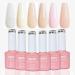 FZANEST Builder Base Gel Set Sheer Milky Pink and Nude Gel Nail Polish Brush On Builder Base Gel In a Bottle Led UV Soak Off Natural Gel Polish Kit (37) Set-37