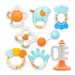 Alilo gripping rings set - 8 gripping rings/teething rings including storage box
