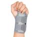 Adjustable Left Hand Wrist Brace for Carpal Tunnel | Sleep Support & Compression Splint for Weightlifting - Gray - Buy Online on GoSupps.com
