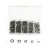 Milepetus 250pcs Sprengrings fishing gap rings stainless steel split ring bait ring fishing for fishing fishing bait linen connector black (250pcs)