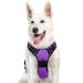 Eagloo dog harness Large dogs anti -train dog harness with reflex strips and control adjustable and adjustable dish Dog large chest harness for Labrador purple XL XL (1 Pack) purple