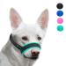 ILEPARK fabric muzzle for small medium and large dogs prevents biting adjustable neck breathable (L green) L Green