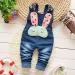 KIDSCOOL SPACE Baby Denim Overalls | 3D Cartoon Knitted Jean Dungarees - Blue | 2-3 Years - Buy Online on GoSupps.com