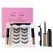 Magnetic Voluminous Eyelashes Nano-Magnetic Eyeliner 3D Magnetic Lashes and Eyeliner with Tweezers Liquid Eyeliner with Applicator No Glue Eyelashes Reusable Magnetic Eyelashes - 5 Pairs