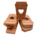 Wendysun 10pcs Lovely Cartoon Wood Teether Pure Natural Animal Coffee Cup Shape Baby Teething Nursing Beech Teether Baby DIY Pendant Toy (10pcs)