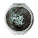 Mirror Compact Mirror animal photography big cat black and white pocket mirror portable mirror