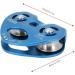 Alomejor 25KN Aluminum Alloy Climbing Pulley Block - Anti Skid Plates for Rescue - Durable Blue Pulley for Outdoor Adventures - Buy Online on GoSupps.com