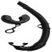 Scuba Choice Silicone Roll-up Nautilus Snorkel with Storage Container Black