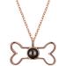 Personalized Dog Paw Print Necklace - 925 Sterling Silver Photo Jewelry | Pet Memory Gifts for Women - Bone & Rose Gold - Buy Online on GoSupps.com