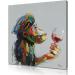 Yidepot Monkey Wine Wall Art Canvas - 50x50CM - Framed Monkey Painting for Living Room & Office Decor - Ready to Hang - Buy Online on GoSupps.com